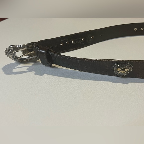 Vintage Brighton Disney Mickey Hearts Brown Leather Belt - Picture 16 of 16